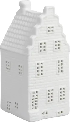 Подсвечник K Amsterdam Canal House, фарфор, 13×6 см, белый