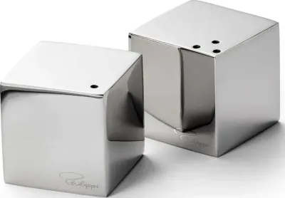 Набор для специй Philippi Cube, 2 шт., нержавеющая сталь, серебристая