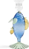 Подсвечник K Amsterdam Fish, стекло, 18,5×8 см, разноцветный — фото 1