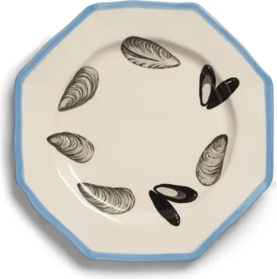 Блюдо сервировочное &K Amsterdam Sirène Mussel, круглое, фарфор, Ø 31 см, белое