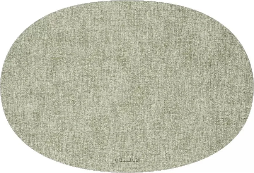 Салфетка сервировочная под тарелку Guzzini Tiffany, овальная, искусственная кожа, 48×33 см, зелёная