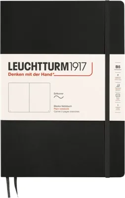 Блокнот Leuchtturm 1917, w miekkiej oprawie 123 strony, B5, чёрный