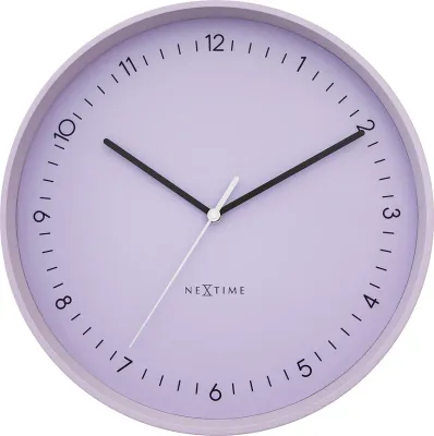 Настенные часы NeXtime Berlin L, металл, Ø40 см, фиолетовые
