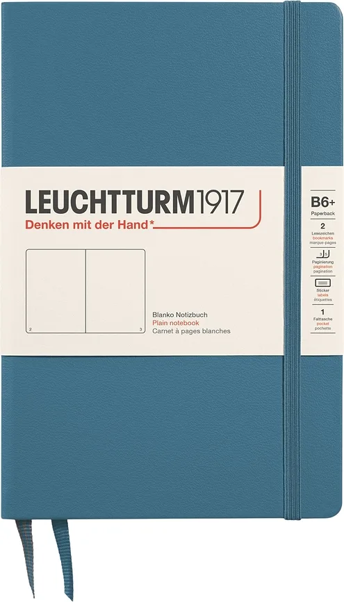Блокнот Leuchtturm 1917, w twardej oprawie + 219 stron, A5, синий