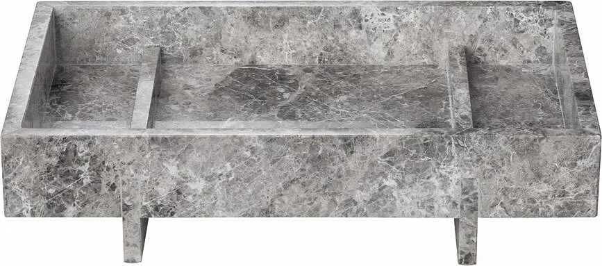 Подставка для украшений Blomus Abento, прямоугольная, мрамор, 30×18 см, серая
