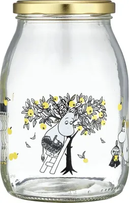 Банка для хранения Muurla Muminki Apples, 1000 мл, стекло, прозрачная