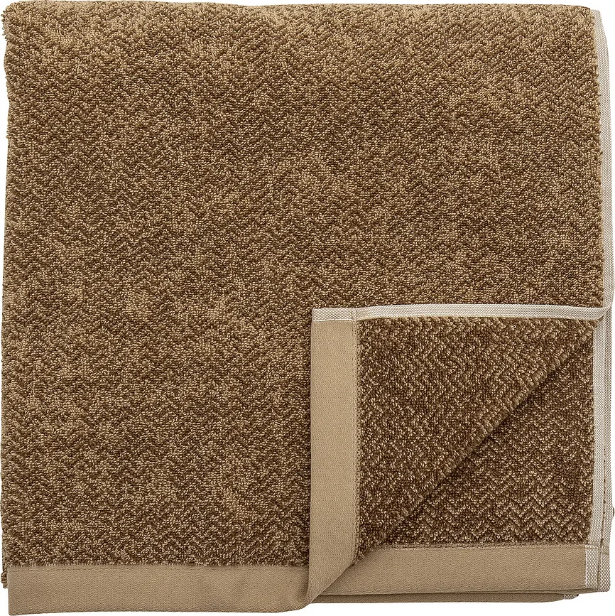Полотенце банное Bloomingville Kahla, хлопок, 70×140 см, коричневое
