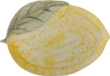 Блюдо сервировочное Bloomingville Hadden cytryna, овальное, каменная керамика, 22,5×32 см, жёлтое — фото 1