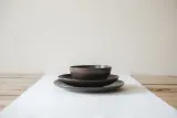 Салатник KnIndustrie Grés Anthracite, каменная керамика, чёрный, миска для супа 27 см — фото 3