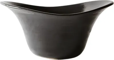 Салатник KnIndustrie Grés Anthracite, каменная керамика, чёрный, мисочка 17 x 13 5 см