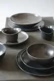 Салатник KnIndustrie Grés Anthracite, каменная керамика, чёрный, мисочка 17 x 13 5 см — фото 2