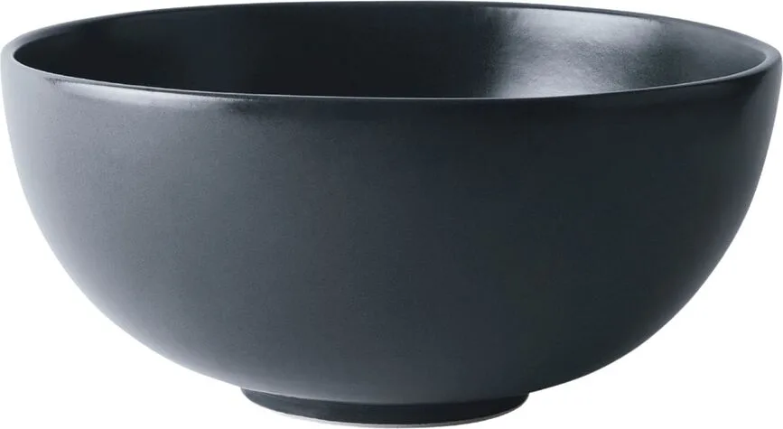 Салатник KnIndustrie Grés Anthracite, каменная керамика, чёрный, чаша для салата 23 см