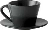 Чашка KnIndustrie Grés Anthracite, 290 мл, каменная керамика, чёрная — фото 1