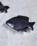 Панно House Doctor Fish, керамика, 30×16,5 см, чёрное — фото 2