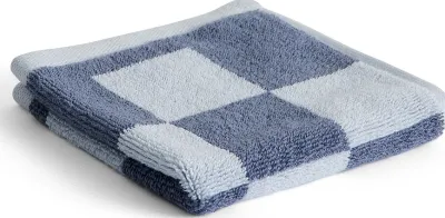 Полотенце кухонное HAY Check Organic, хлопок, 30×30 см, синее