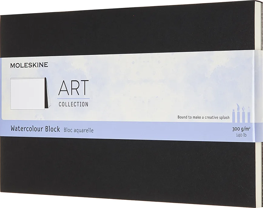 Блокнот Moleskine, Blok do akwareli Watercolour czarny, A5, чёрный