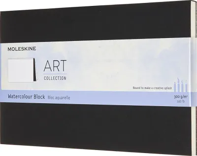 Блокнот Moleskine, Blok do akwareli Watercolour czarny, A5, чёрный