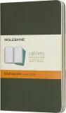 Набор блокнотов Moleskine, Cahier Journals P, A6, в линейку, 3 шт., зелёный — фото 1
