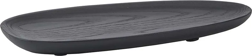 Подставка для украшений Aquanova Cole, овальная, дерево, 30×13,5 см, чёрная