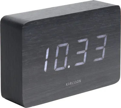 Настольные часы Karlsson LED Square, пластик, высота 10 см