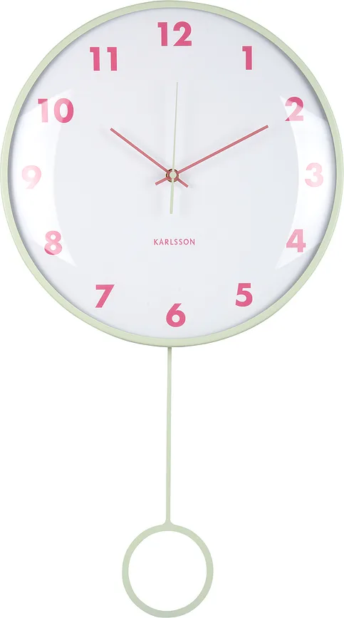 Настенные часы Karlsson Cheeky Dome, металл, 61,5 см, зелёные