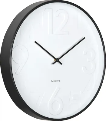 Настенные часы Karlsson Ayuno, пластик, Ø40 см, чёрные