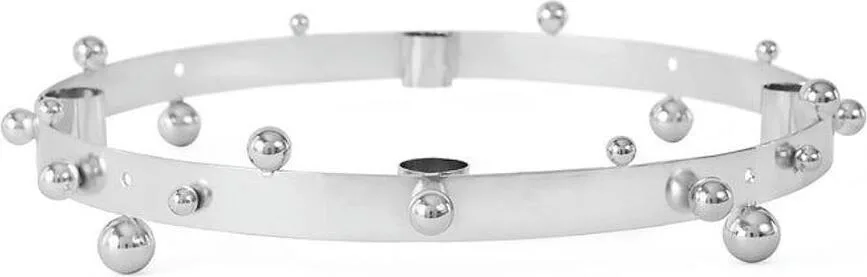 Подсвечник OYOY adwentowy Pearl, нержавеющая сталь, 5,5×33 см, серебристый