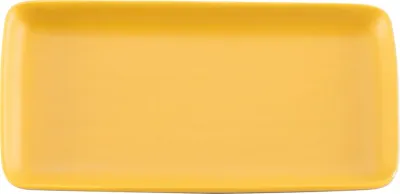 Блюдо сервировочное Zafferano Levante, прямоугольное, фарфор, 12,5×23 см, жёлтое