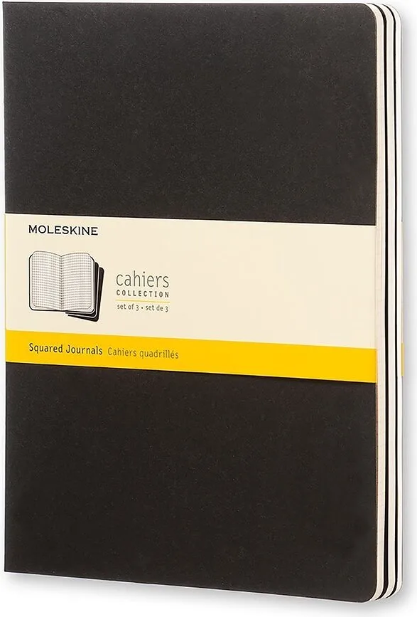 Набор блокнотов Moleskine, Cahier Journals XL, B5, в клетку, 3 шт