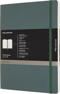 Блокнот Moleskine, Professional XL 192 strony, A6, в линейку, зелёный