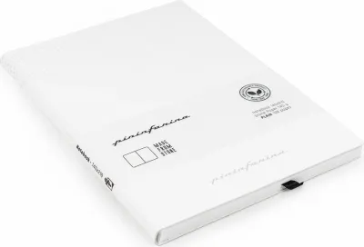 Блокнот Pininfarina Segno, z kamiennego papieru wodoodporny Pininfarina Flexi 128 stron, A5, белый