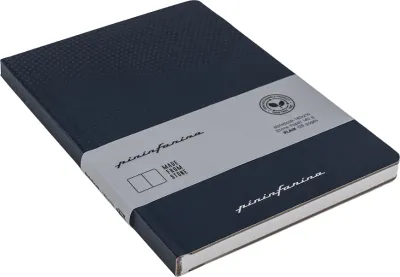 Блокнот Pininfarina Segno, w twardej oprawie z kamiennego papieru wodoodporny Pininfarina Hard 128 stron, A5, синий