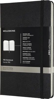 Блокнот Moleskine, Professional L 240 stron, A5, в линейку, чёрный