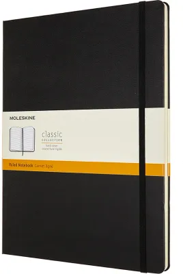 Блокнот Moleskine, Classic XXL 192 strony czarny, A4, в линейку, чёрный