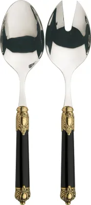 Столовая вилка Casa Bugatti, Rinascimento, нержавеющая сталь, чёрная, арт. RIDN-N2414/15