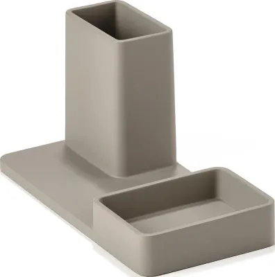 Органайзер настольный Zone Denmark Cement, камень, 20×10 см, серый
