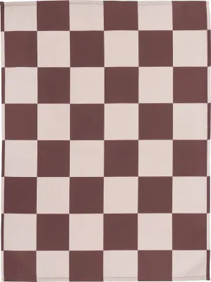 Полотенце кухонное Muurla Checks Stripes, хлопок, 65×65 см, коричневое