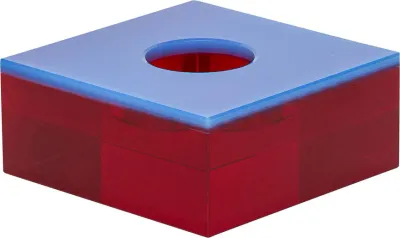 Подсвечник Hübsch Flux, хрусталь, 4 см, синий
