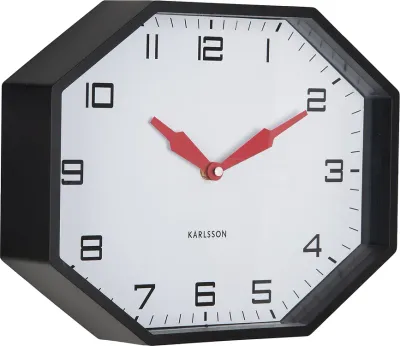 Настенные часы Karlsson Modern Factory, металл, 26 см, чёрные