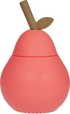 Детская кружка OYOY Pear, 8,5 см, силикон, красная