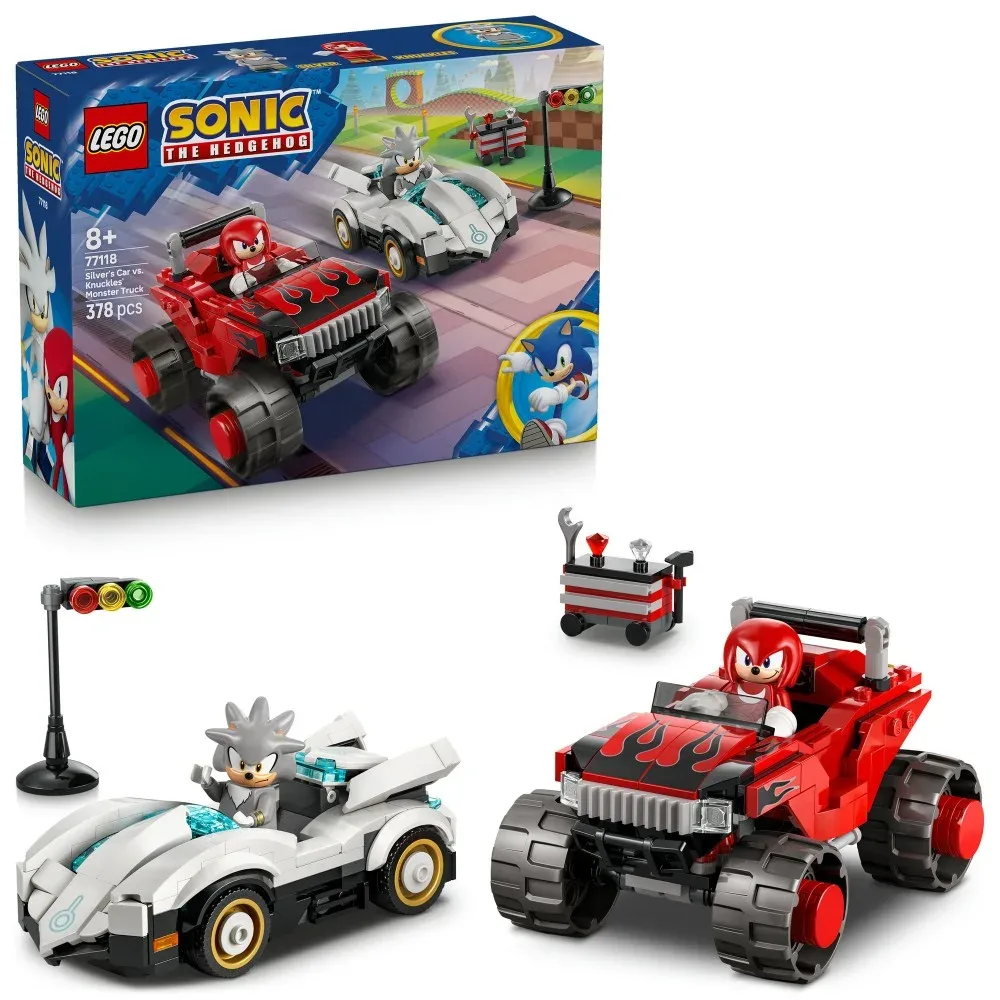 LEGO Sonic the Hedgehog - Сильвер в машине против Наклз в монстр-траке 77118