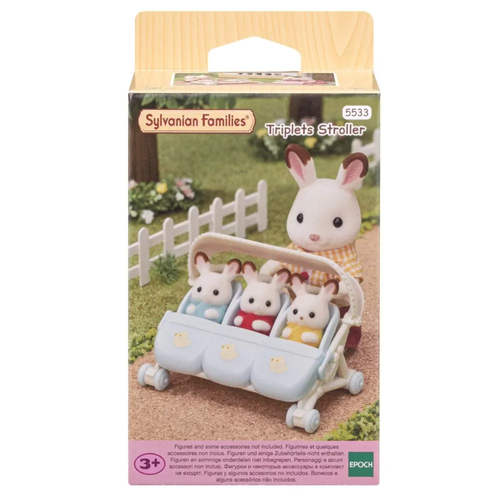 Epoch Sylvanian Families - Прогулочная коляска для троих 5533