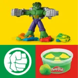 Hasbro Play-Doh x Marvel - Тесто для лепки Халк Smash & Squish + фигурка + аксессуары F9826 — фото 5