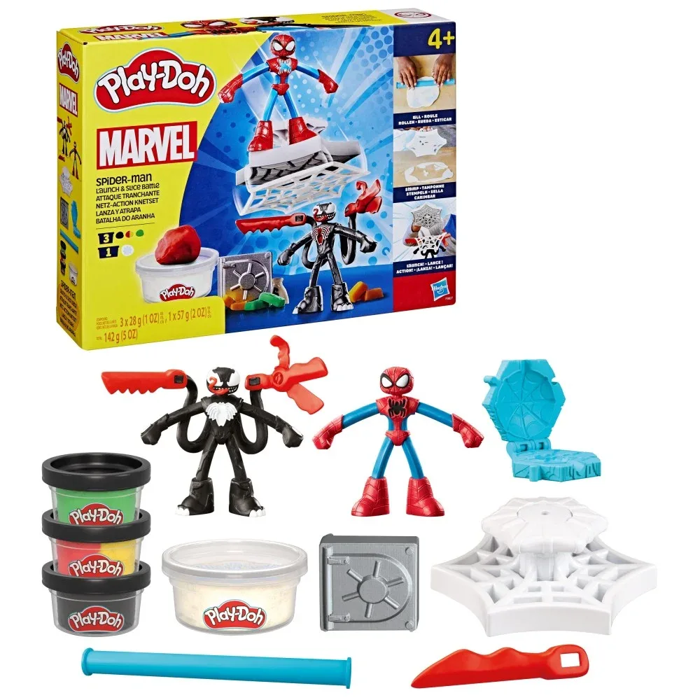 Hasbro Play-Doh Marvel - Битва супергероев + фигурки Человек-паук и Веном F9827