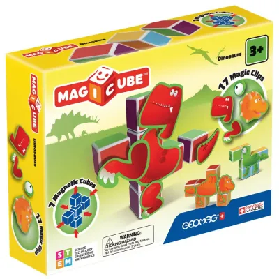 Магнитный конструктор Geomag Magicube Магические кубики Динозавры 141