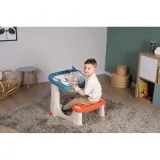 Smoby — столик с доской для рисования, парта со скамьёй и 12 аксессуарами 420224 — фото 6