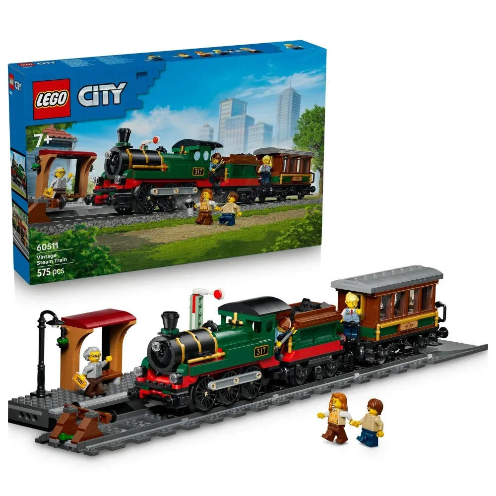 LEGO City — Ретро-поезд с паровым локомотивом 60511