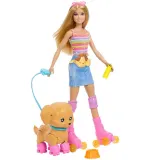 Mattel Кукла Barbie на роликах с собачкой на поводке JMJ44 — фото 2