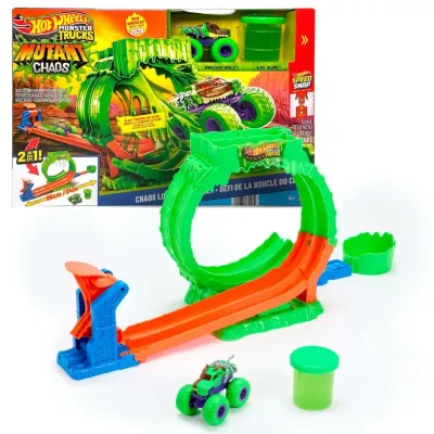 Mattel Hot Wheels Monster Trucks — трек «Мутантный хаос: петля» с машиной JMK91