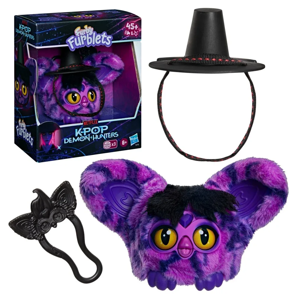 Hasbro Furby Furblets x KPop Demon Hunters — интерактивная игрушка SAJA BOYS DEMON со звуком G4792